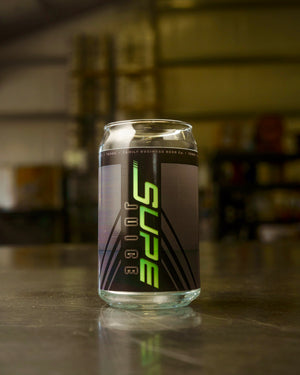 Glass- Supe Juice Beer Can