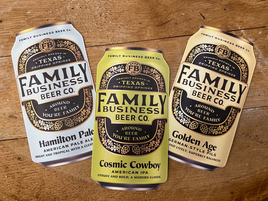 Flagship Beer Can Sticker Set